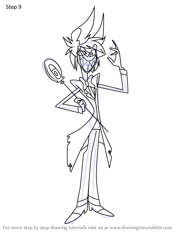 How To Draw Alastor From Hazbin Hotel Hazbin Hotel Step By Step