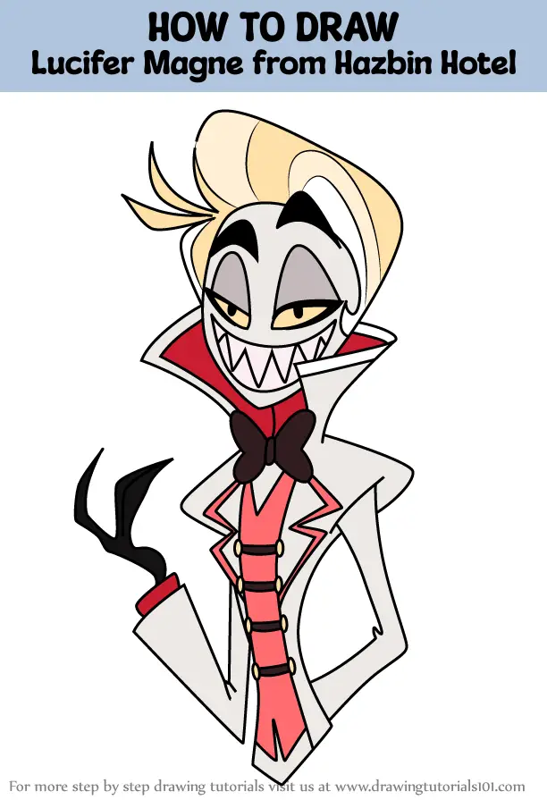 How to Draw Lucifer Magne from Hazbin Hotel (Hazbin Hotel) Step by Step ...