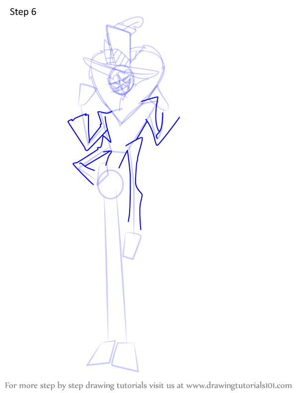 How To Draw Valentino From Hazbin Hotel Hazbin Hotel Step By Step