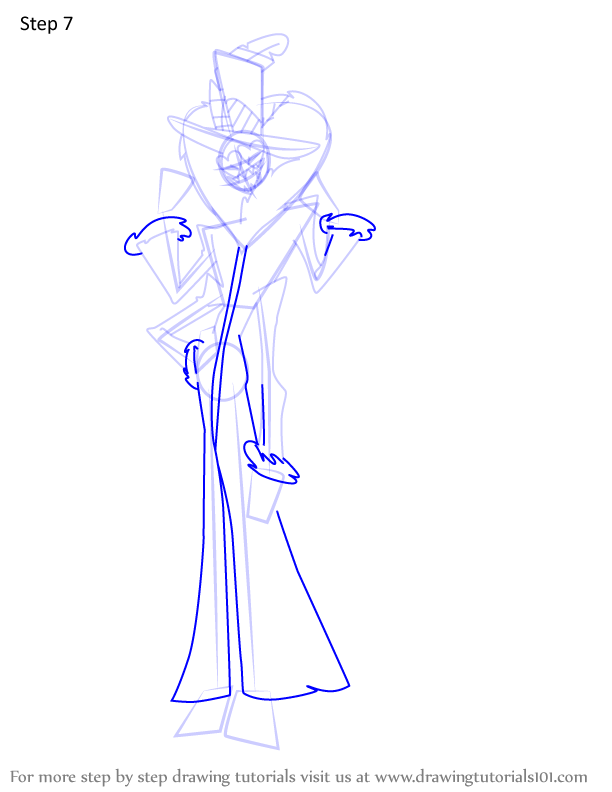 How To Draw Valentino From Hazbin Hotel Hazbin Hotel Step By Step